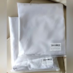 Set of 2 Velvet 12x20 throw pillow covers - White